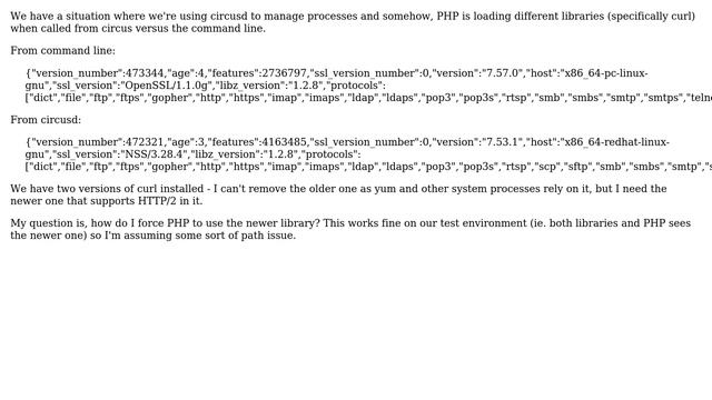 PHP - different environments when run from command line vs. circus смотреть онлайн