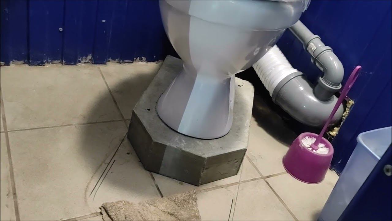 Как поднять унитаз вверх на новый пьедестал . смотреть онлайн