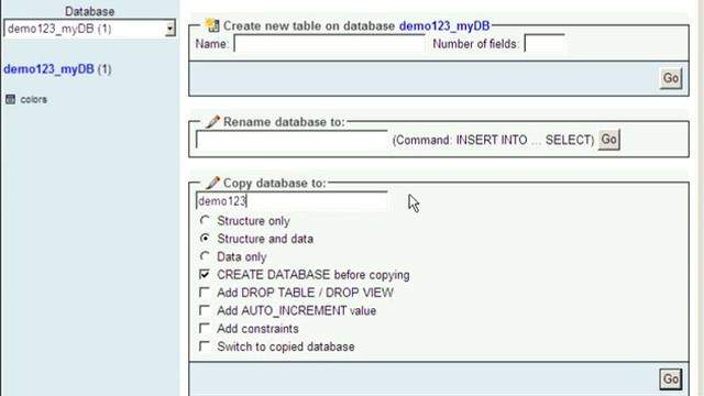 Copying and renaming databases by Host4Go Tutorials смотреть онлайн