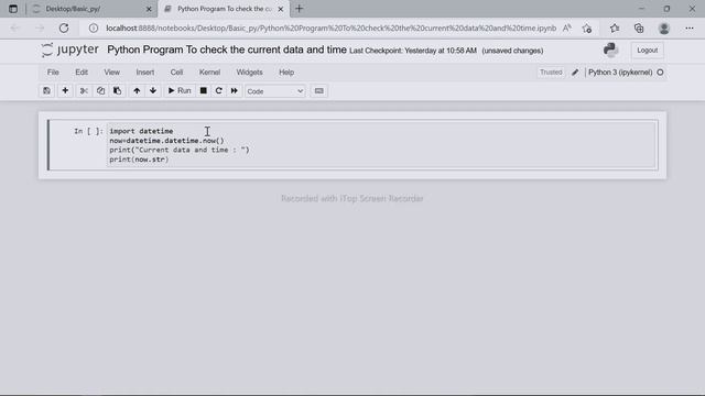 Write a Python Program to display the current date and time. смотреть онлайн