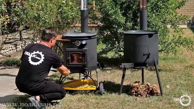 Сравнительные испытания печи "ПОДКазан 500" и обычной печи с трубой. смотреть онлайн