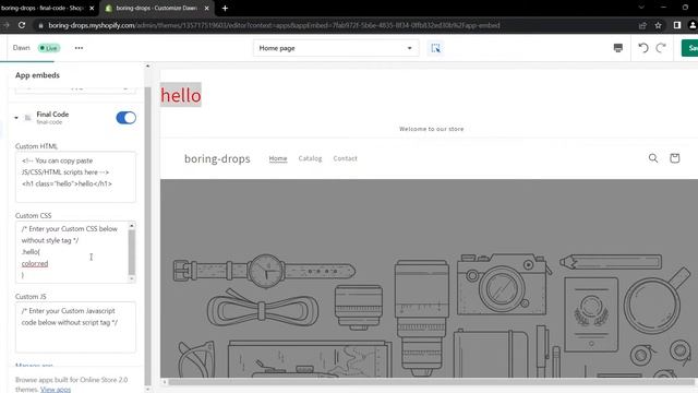 How to add custom HTML/CSS/JS in shopify theme смотреть онлайн