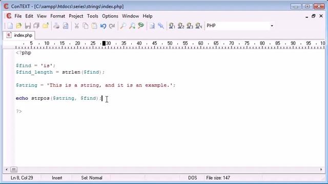 Beginner PHP Tutorial 48 String Functions String Position Part 1 смотреть онлайн
