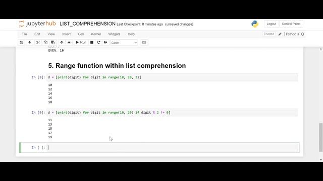 List Comprehension in Python смотреть онлайн