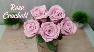 Как Связать РОЗУ Крючком?! Виктория Вяжет