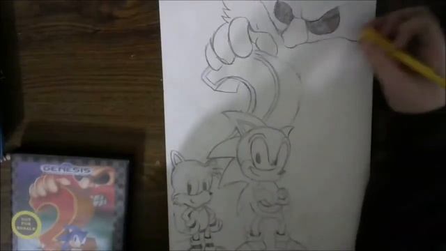 Drawing the Sonic The Hedgehog 2(Genesis/Megadrive) American boxart смотреть онлайн