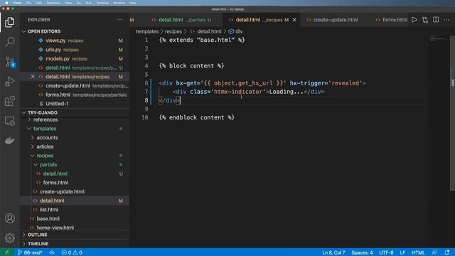 66 - HTMX, JavaScript & Django Fixtures - Python & Django 3.2 Tutorial Series смотреть онлайн
