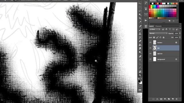 Awesome Comic Book Inking Photoshop Brush I made and totally forgot about?! смотреть онлайн