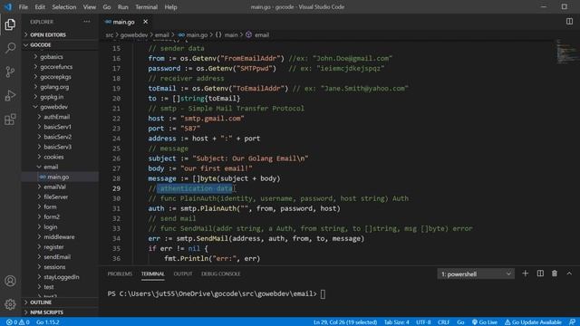 Send Emails with Golang smtp Package - Golang Web Dev смотреть онлайн