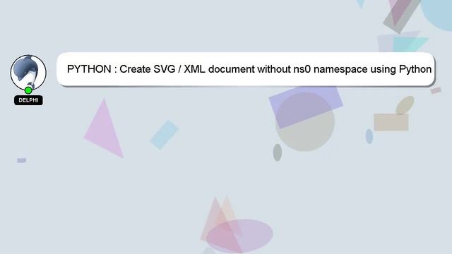 PYTHON : Create SVG / XML document without ns0 namespace using Python ElementTree смотреть онлайн