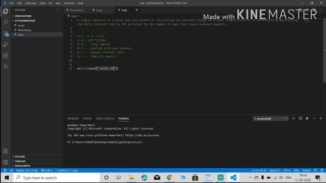 Python Scripts to calculate SI of any given Principal, rate & time. смотреть онлайн