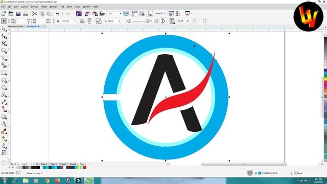Alphabetical Logo Design In Corel Draw X7 in Hindi I 3D Logo Design I Alphabetical Logo Design 'A' смотреть онлайн