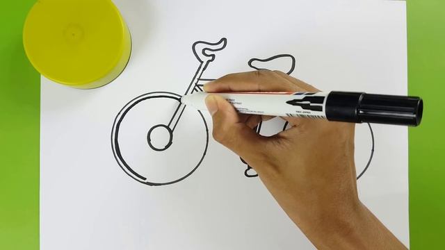 How to Draw Bicycle Step by Step for Kids | Coloring Learning with Drawing a Bicycle for Children смотреть онлайн