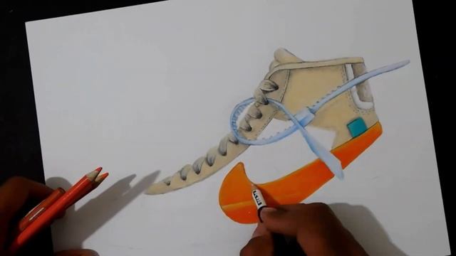 Nike Blazer Mid Off-White All Hallow eve / how to draw Nike /#njcolor смотреть онлайн