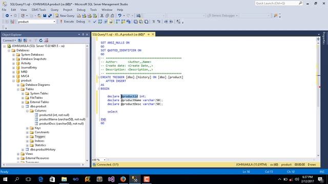 How to Create Insert Trigger Using SQL Server смотреть онлайн