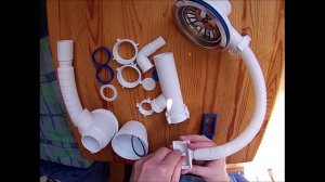 Сборка бутылочного сифона для кухонной мойки с прямоугольным переливом А-4011 и А-4012.