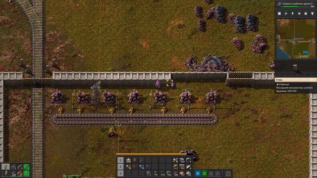 Factorio. Марафон мира смерти. Прохождение. Делюсь новостями и начинаю рулить дронами #14 смотреть онлайн
