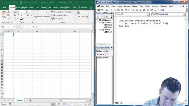 12 Adding Code to a VBA Procedure смотреть онлайн