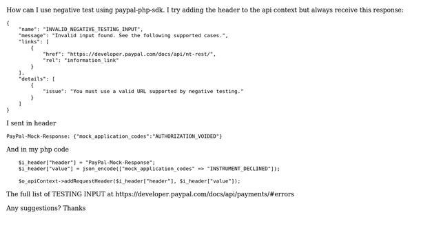 PayPal-Mock-Response in paypal-php-sdk смотреть онлайн