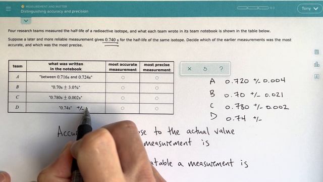 ALEKS - Distinguishing accuracy and precision смотреть онлайн