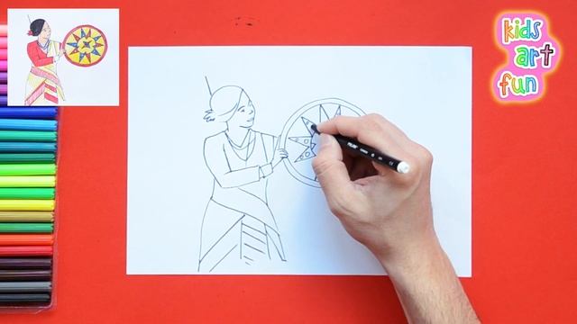 How to draw Bihu festival - Assamese new year смотреть онлайн