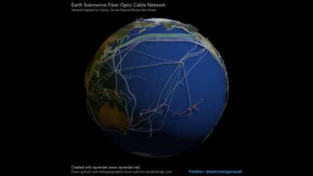 Глобальная сеть кабелей Интернет опоясывает нашу Землю смотреть онлайн