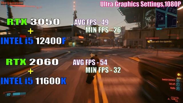 RTX 3050 + INTEL i5 12400F vs RTX 2060 + INTEL i5 11600K || PC GAMES TEST || смотреть онлайн