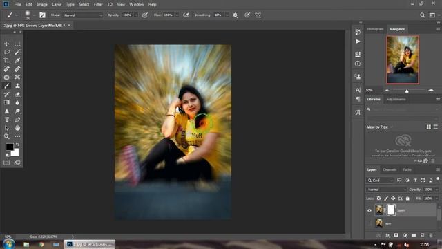 SPIN AND ZOOM EFFECT BLUR FILTER IN PHOTOSHOP смотреть онлайн