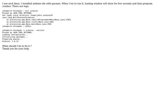 Arduino: Linux can not open arduino IDE - java.lang.NullPointerException (2 Solutions!!) смотреть онлайн