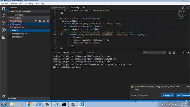 how to upload file or image in node js смотреть онлайн