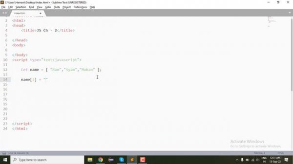 2. array in JavaScript | Object In JavaScript | | JavaScript tutorial | Semant Sir
