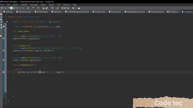How to create a simple Calculator using Java|| ♡Java code|● Eclipse||○ Codetec смотреть онлайн