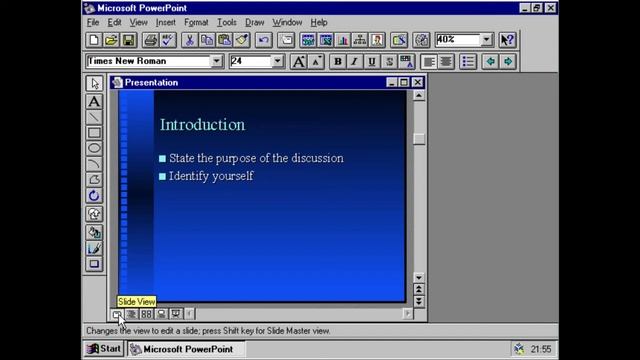 Nostalgia Microsoft Office 4.2 Tahun 1994 ( PowerPoint ) смотреть онлайн