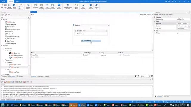 Add Rows to DataTables in UiPath смотреть онлайн