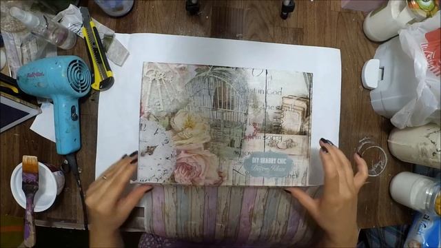 How To Make Decoupage On Wood - How To Paint Wood - Shabby Chic Jewelry Box смотреть онлайн