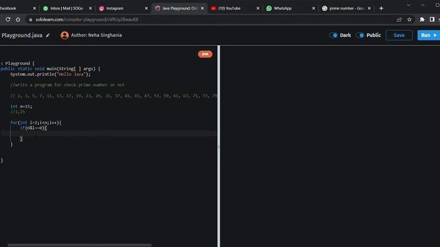 check number is prime or not in java || in hindi || смотреть онлайн