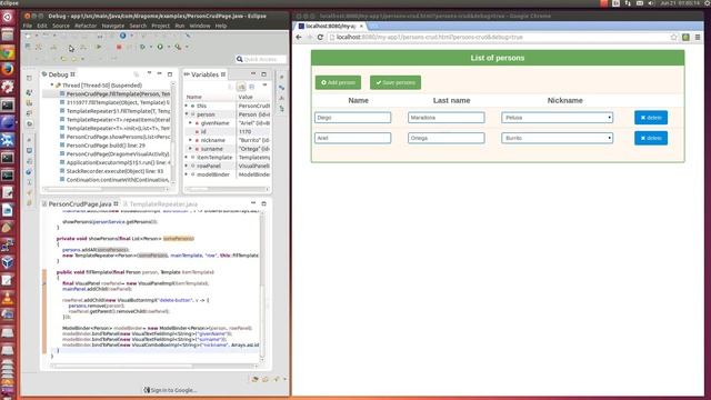 Dragome CRUD example debugging смотреть онлайн