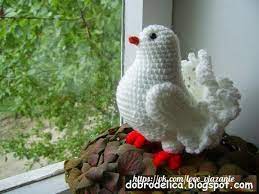 Вяжем голубя крючком