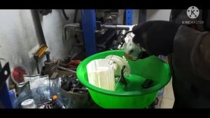 Замена топливного фильтра на Солярис 2 пробег 248000 км .