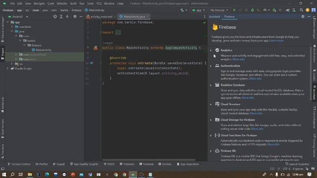 How To connect Firebase to Android Studio | How to connect Android studio to Firebase database| смотреть онлайн