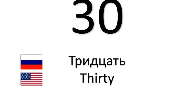 Numbers in Russian - Цифры на английском 20 - 40 смотреть онлайн