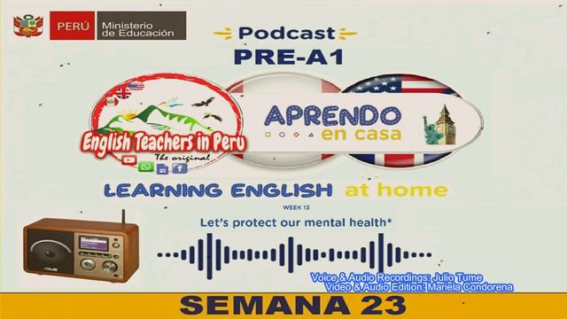 Aprendo en casa Inglés PRE A1 week 13 - Podcast "Listening Exercise" смотреть онлайн