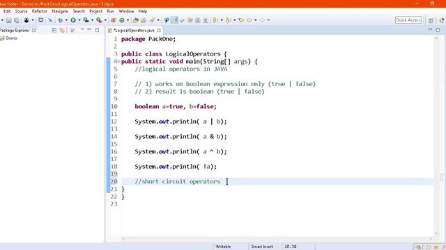 Logical Operators in Java | AND OR NOT XOR | Short Circuit AND and OR смотреть онлайн
