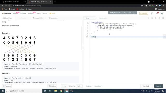 1528 Shuffle String (Leetcode) | Easy Solution смотреть онлайн