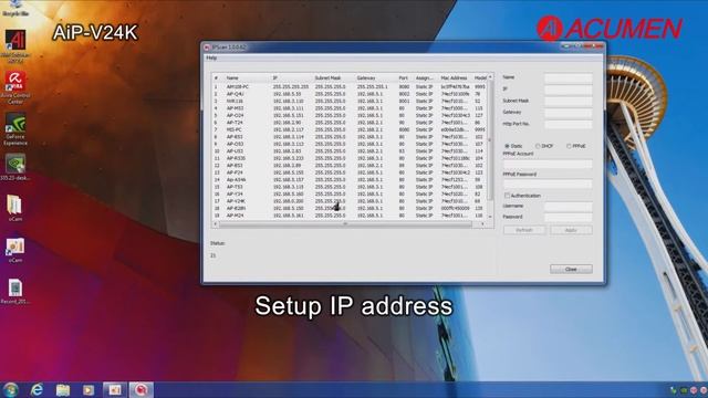 AiP-V24K-05Y1B IP Camera Easy Setup From Ai ACUMEN / Лёгкость установки IP камеры