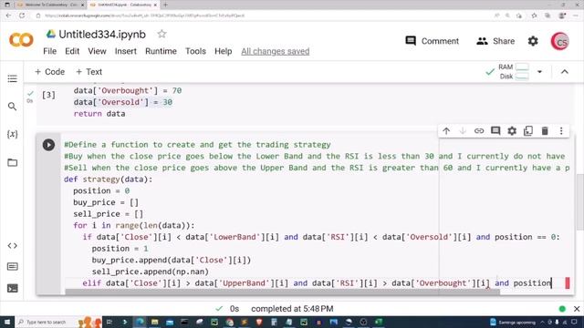 Build a Bollinger Bands and RSI Trading Strategy Using Python смотреть онлайн