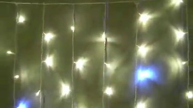 Уличная гирлянда Тепло белый занавес 3х3 метра смотреть онлайн