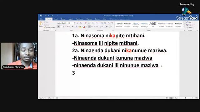 The use of the marker -ka- in Swahili смотреть онлайн