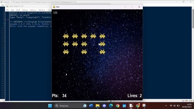 Space Invaders test - Python (PPlay) смотреть онлайн