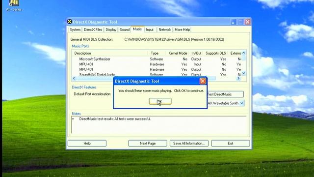DirectX 6.0-8.1 DxDiag test music on 3 different soundfonts смотреть онлайн